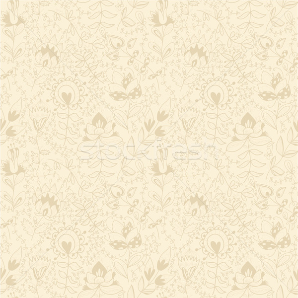 Floral wallpaper neutral curvas fondo Foto stock © LittleCuckoo