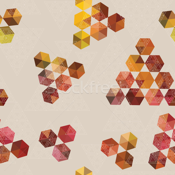 Geometrisch patroon vol kleur naadloos textuur abstract Stockfoto © LittleCuckoo