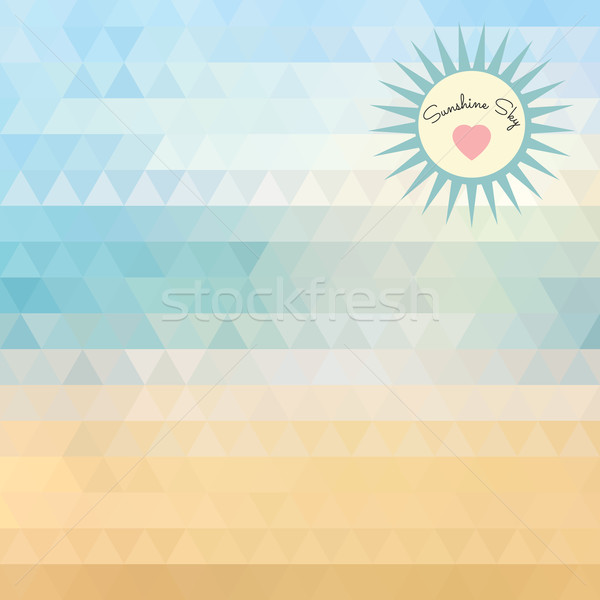 Résumé géométrique pastel couleur illusion mer [[stock_photo]] © LittleCuckoo