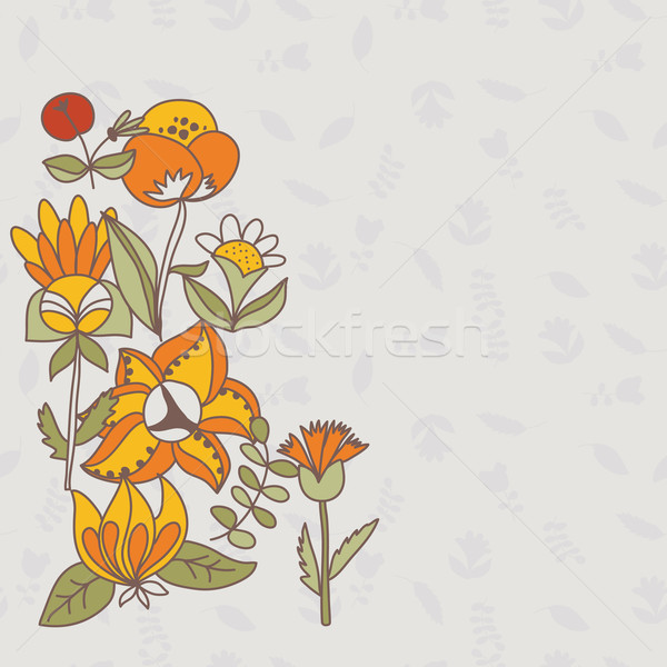 Flor fronteira sem costura textura flores cartão Foto stock © LittleCuckoo