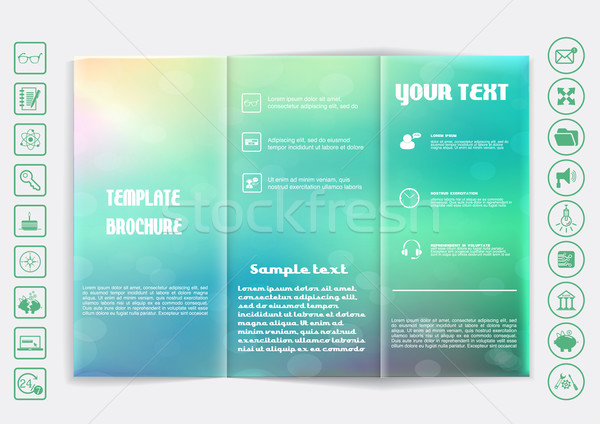 Brochure up vettore design bokeh corporate Foto d'archivio © LittleCuckoo