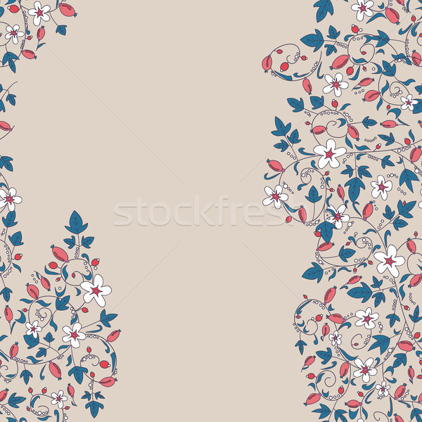 barberry pattern. seamless floral texture with berries Stock photo © LittleCuckoo