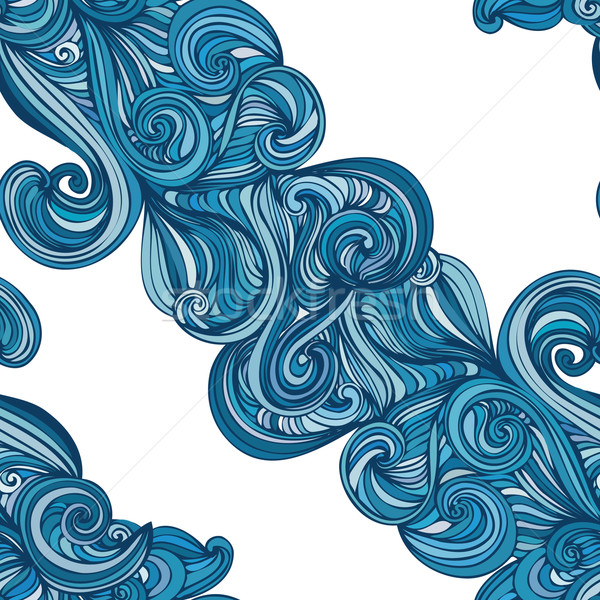 abstract wave hand-drawn pattern. seamless texture Stock photo © LittleCuckoo