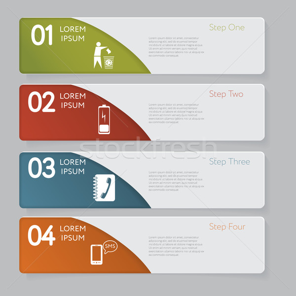 Infographic. Design number banners template graphic or website layout Stock photo © LittleCuckoo