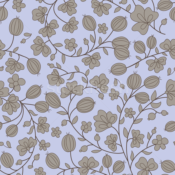 Stock photo: gooseberry seamless texture. vector pattern