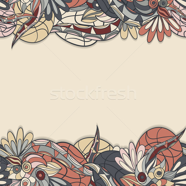 border with abstract hand-drawn pattern Stock photo © LittleCuckoo