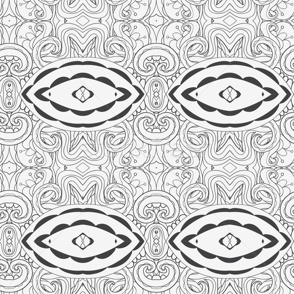 Stock photo: Abstract seamless ornament pattern. the kaleidoscope effect. Ethnic damask motif