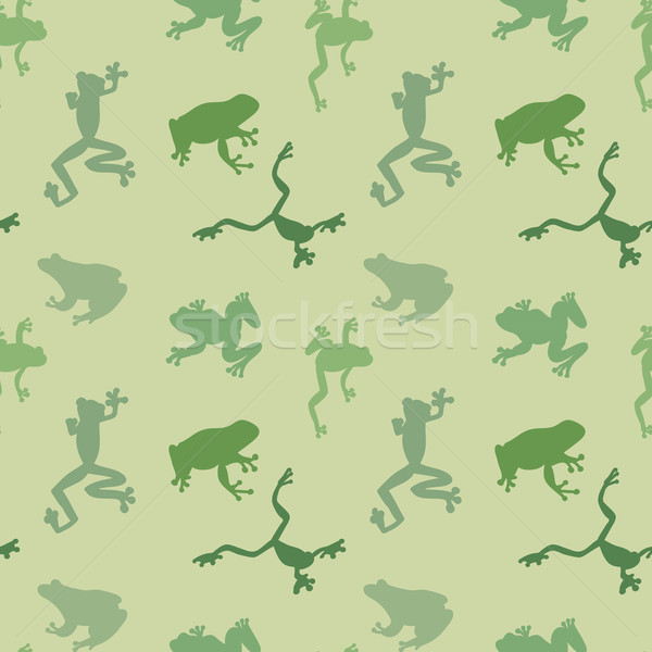 Seamless  pattern of green frog Stock photo © LittleCuckoo