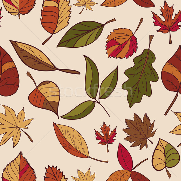 Stock fotó: ősz · minta · őszi · levelek · piros · citromsárga · zöld · levelek