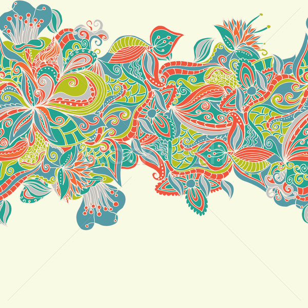 Abstract pattern senza soluzione di continuità doodle texture floreale Foto d'archivio © LittleCuckoo
