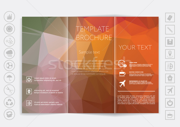 Brochure up vecteur design bokeh entreprise [[stock_photo]] © LittleCuckoo