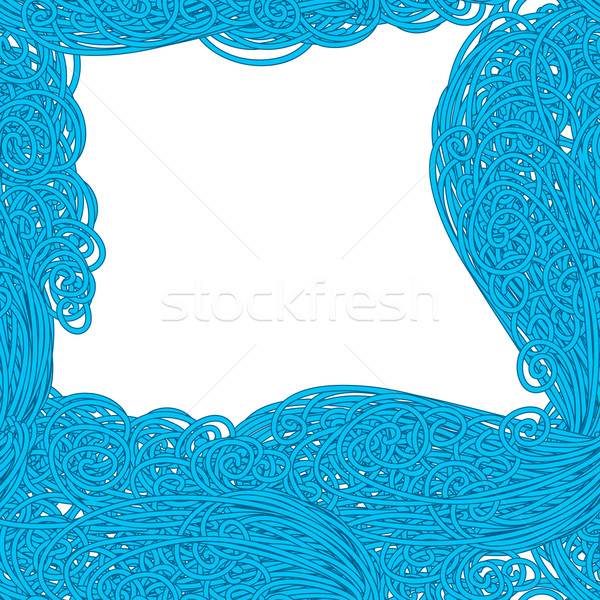Seamless wave hand-drawn pattern, waves background.Can be used for wallpaper Stock photo © LittleCuckoo