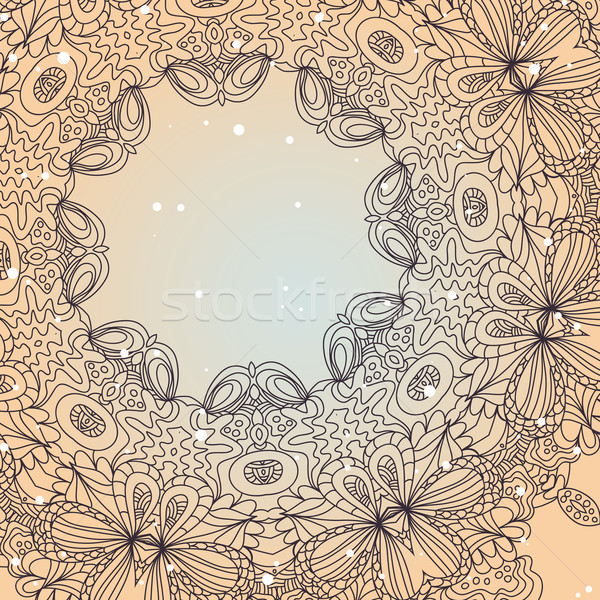 Mandala ornament Geometric circle element Stock photo © LittleCuckoo