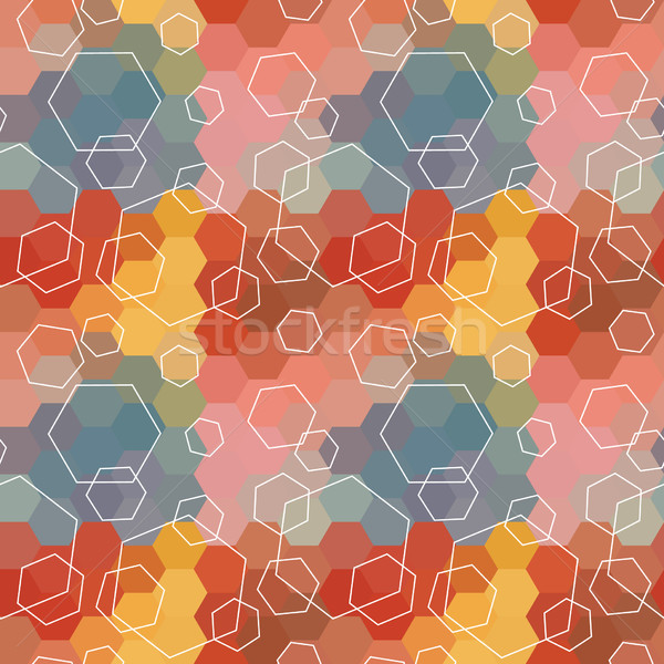 Geometric seamless hexagon abstract background Stock photo © LittleCuckoo