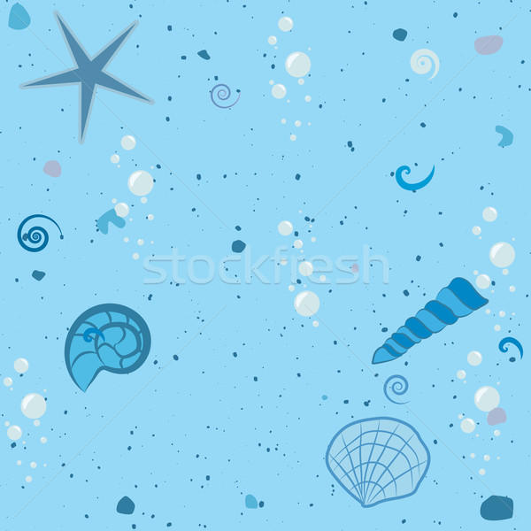 Foto stock: Subaquático · mar · conchas · estrela · padrão · oceano
