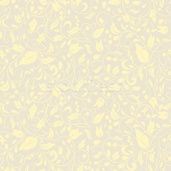 Floral ornement pâle jaune peuvent utilisé Photo stock © LittleCuckoo