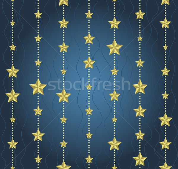 Stock photo: background with garlands of stars