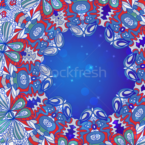 Mandala ornamento geometrica cerchio elemento frame Foto d'archivio © LittleCuckoo