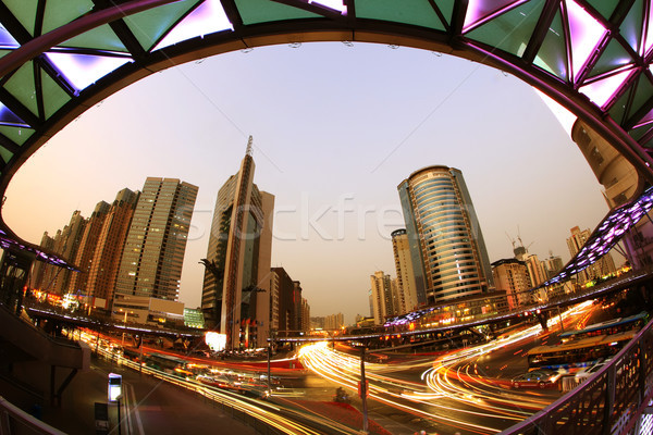 Luce edificio moderno Cina business panorama strada Foto d'archivio © liufuyu