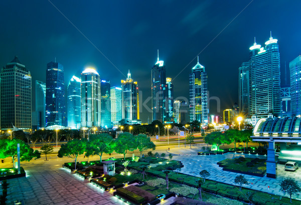 Shanghai bella finanziaria centro cielo Foto d'archivio © liufuyu