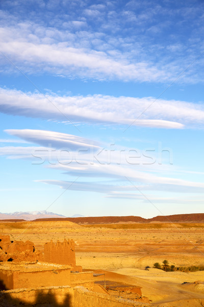 hill  in morocco the old    historical village brick wall Stock photo © lkpro