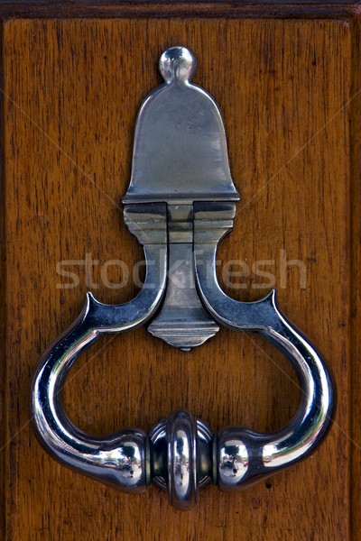 silvery knocker in door la boca  buenos aires Stock photo © lkpro
