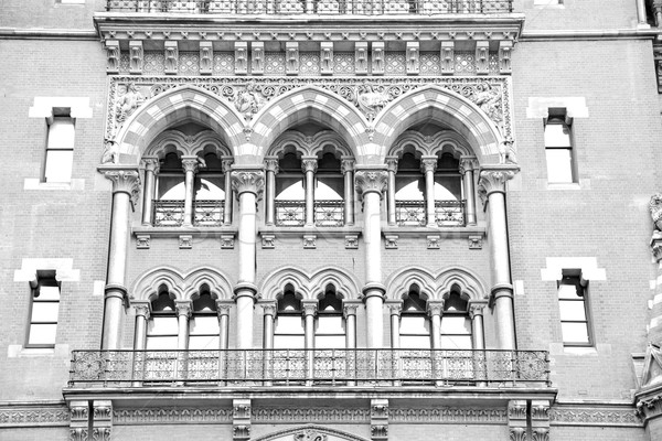 old wall architecture in london england windows and brick exteri Stock photo © lkpro