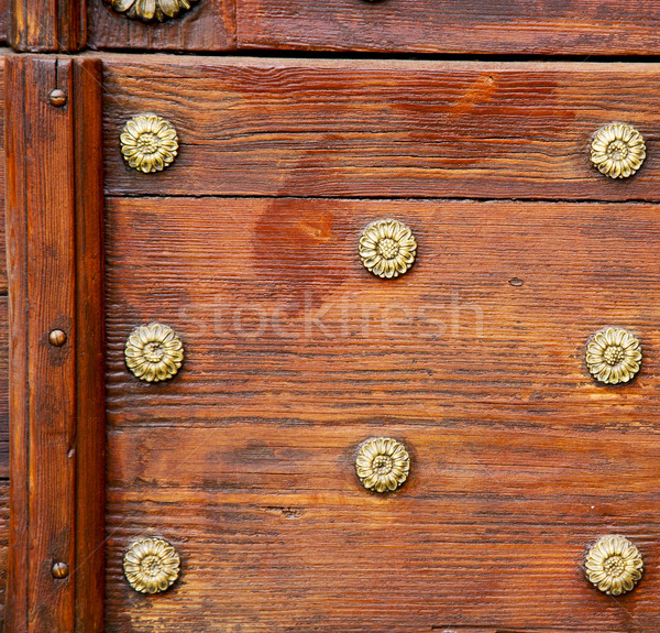 Abstrato enferrujado latão marrom porta Itália Foto stock © lkpro