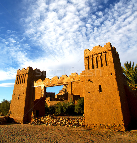 africa  in histoycal maroc  old construction  and the blue cloud Stock photo © lkpro