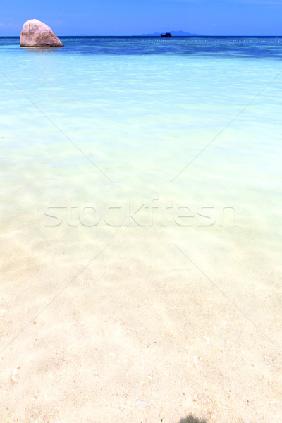 asia  the  kho tao bay isle white  beach    rocks house boat     Stock photo © lkpro