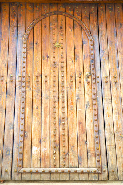 historical in  antique building door morocco style africa   wood Stock photo © lkpro