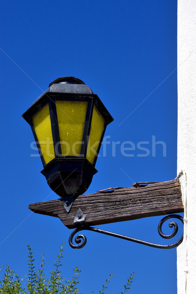 street lamp  and a wall of house in calle los suspiros Stock photo © lkpro