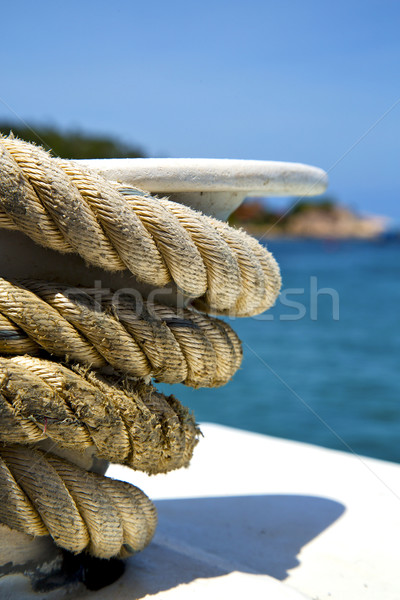 asia in the  kho tao bay isle white  ship   rope  and south anch Stock photo © lkpro