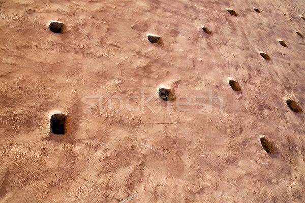 Marrón agujero textura pared Marruecos África Foto stock © lkpro