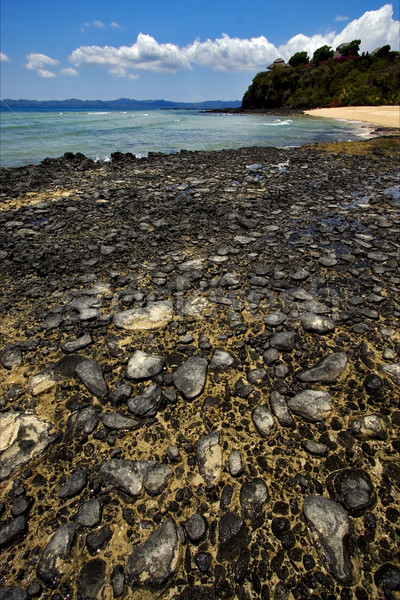 Stock photo: rock and sand