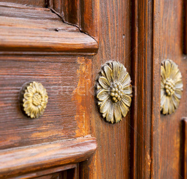 abstract    closed wood door crenna gallarate varese italy Stock photo © lkpro