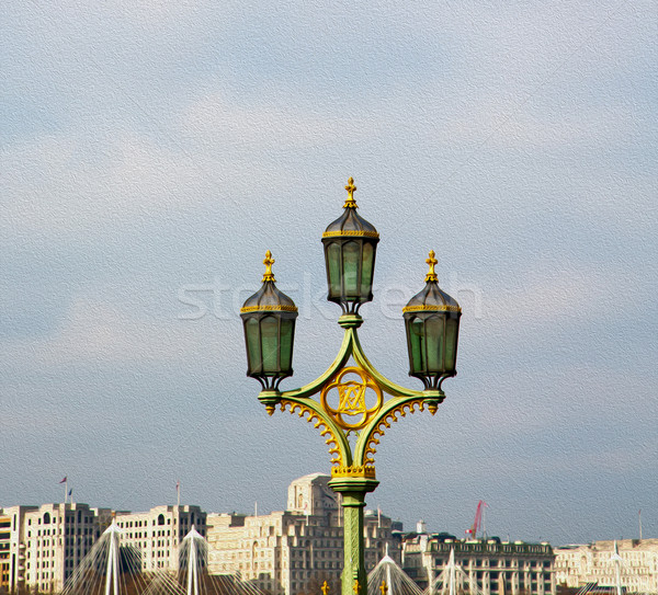 Stockfoto: Europa · hemel · Londen · lantaarn · abstract · verlichting