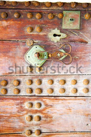 Rusty marrón Marruecos África madera vieja fachada Foto stock © lkpro