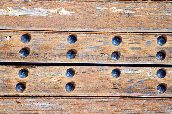 nail dirty stripped paint in   brown wood   Stock photo © lkpro