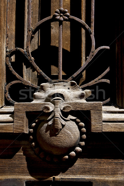 closed brown wood  door Stock photo © lkpro