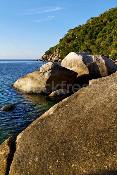 stone in thailand kho tao bay abstract of a blue l  Stock photo © lkpro