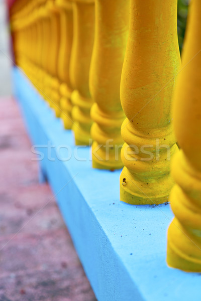 Bangkok Thaiföld templom lépcsősor textúra absztrakt Stock fotó © lkpro