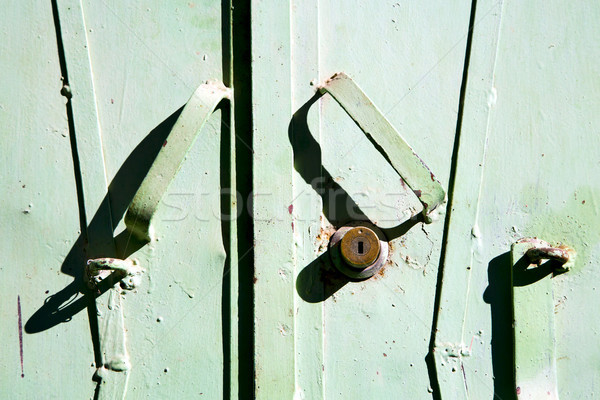 Verde metal Rusty Marruecos África madera vieja Foto stock © lkpro