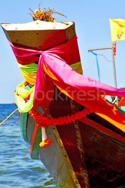 boat prow asia   tao bay isle white  beach    Stock photo © lkpro