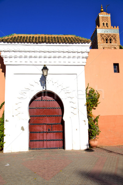 歴史的 大理石 アンティーク 建物 ドア モロッコ ストックフォト © lkpro