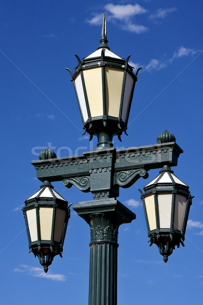 old green street lamp and clouds  Stock photo © lkpro