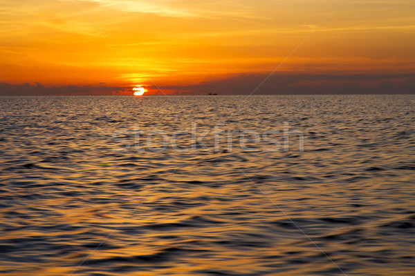 sunrise boat  and sea in thailand kho south china sea Stock photo © lkpro