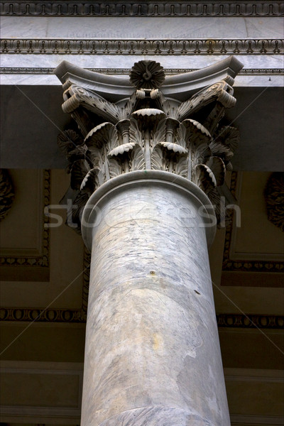 Stok fotoğraf: Sütun · İtalya · üst · eski · kilise