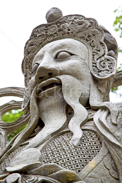 Stock photo: beard  in the temple face       step    wat  palaces   