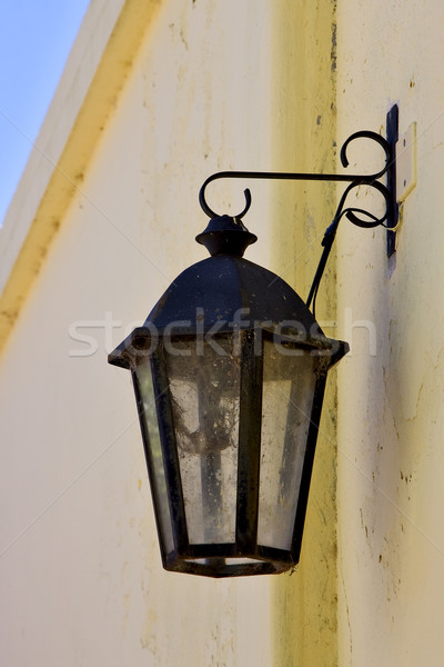 street lamp  and a yellow wall Stock photo © lkpro